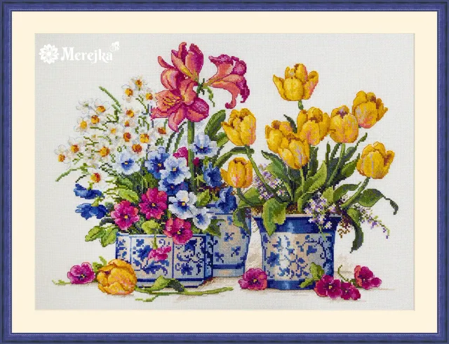 Merejka Spring Arrangement borduurpakket 26,5x35