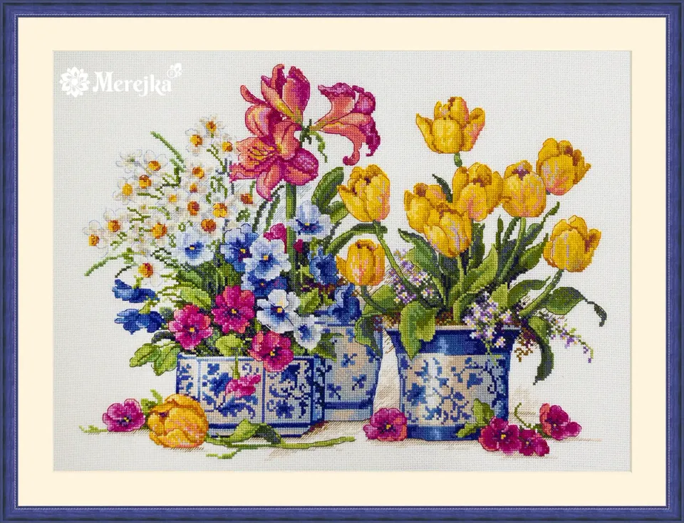 Merejka Spring Arrangement borduurpakket 26,5x35