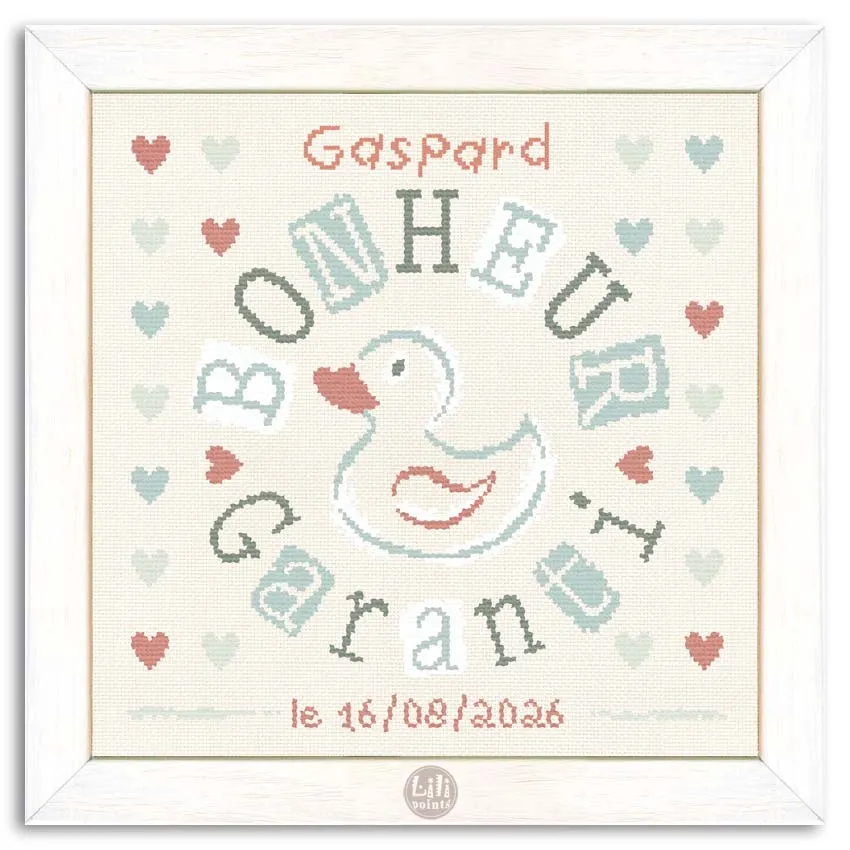 LiliPoints Guaranteed Happiness borduurpatroon tekst