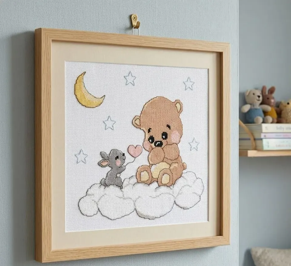 SEG Princesse borduurpakket Bear Cub in the Clouds baby