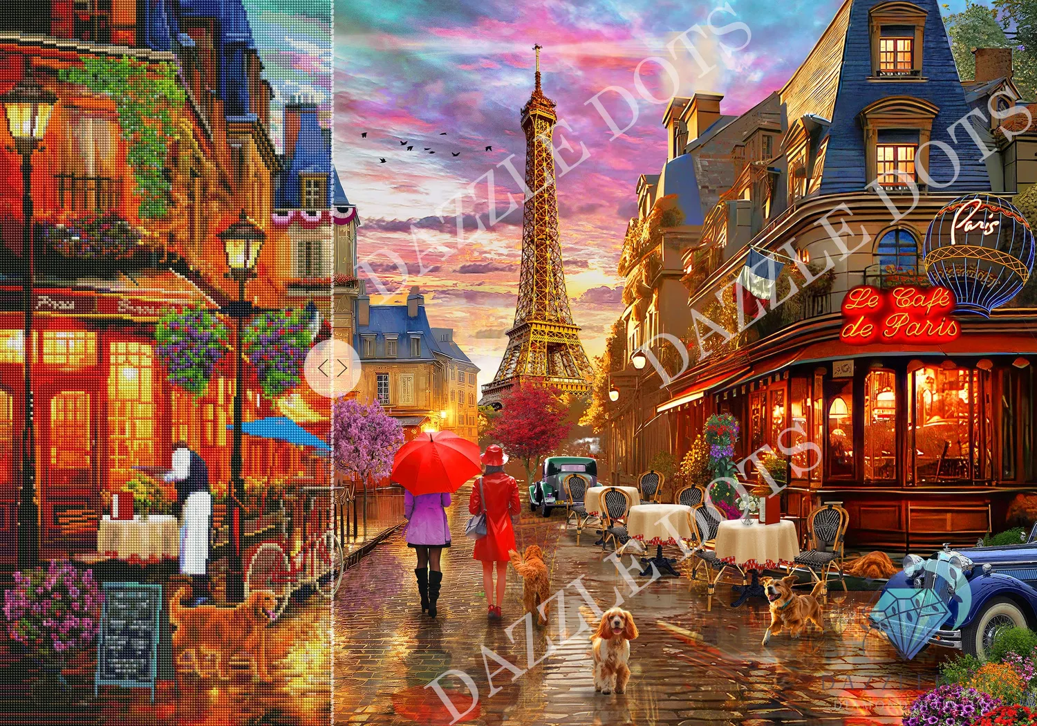 Leti Stitch Dazzle Dots LDS 7004 diamond painting Parijs 100x70