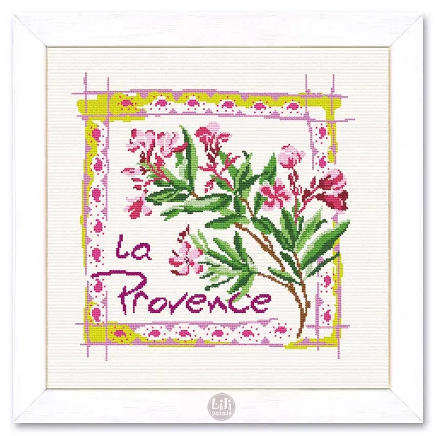 LiliPoints Laurel borduurpatroon krans groen ecru