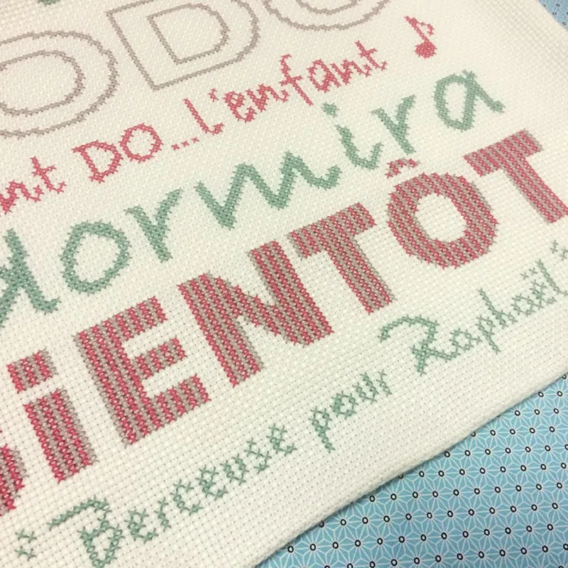 LiliPoints Baby Blanket Dodo borduurpatroon deken alfabet