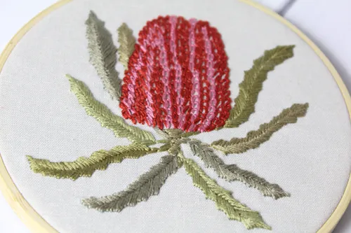 Helen Stubbings Botanical Banksia borduurkit linnen