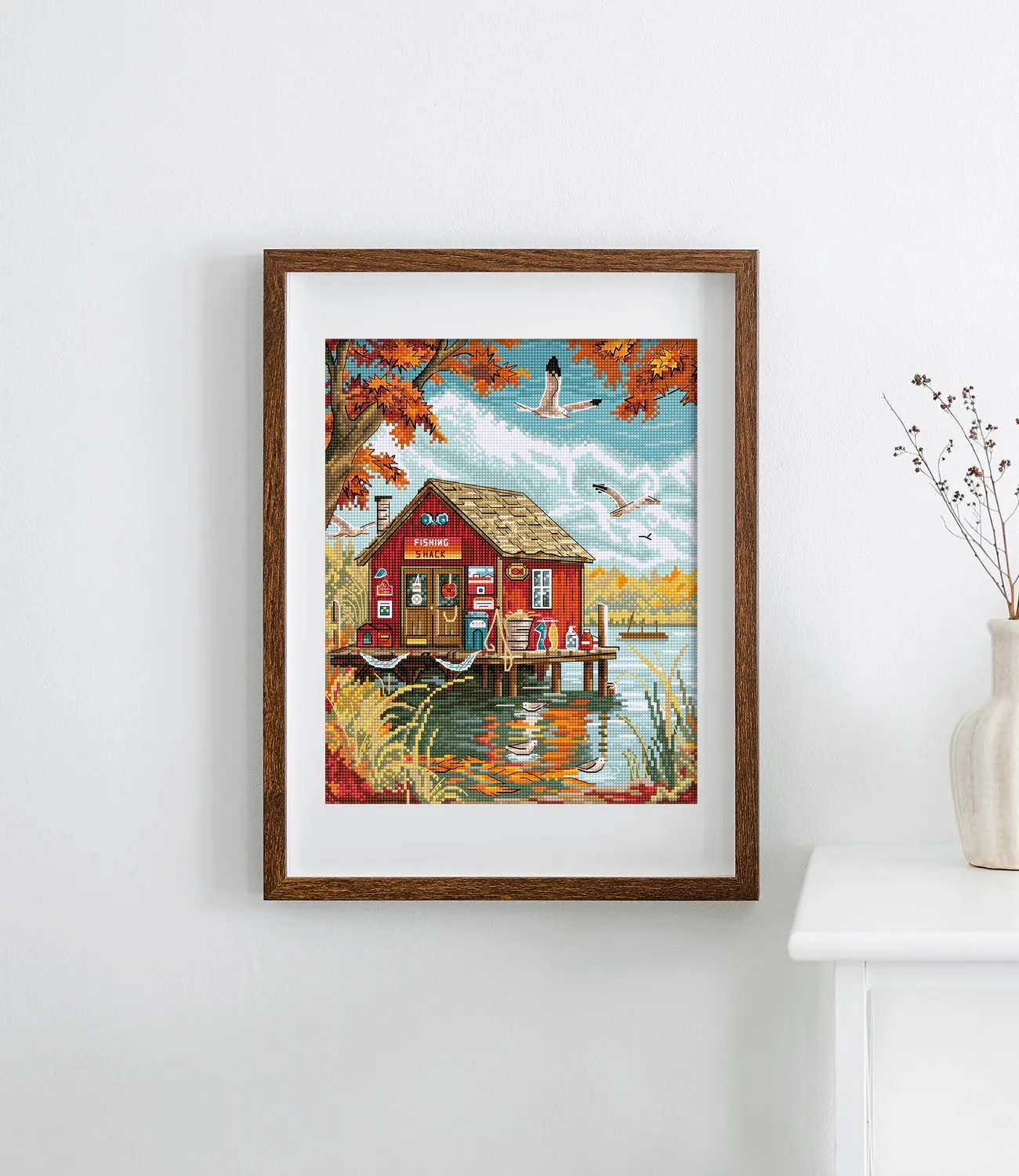 Leti Stitch L8220 Early Autumn borduurpakket 21x26 cm Aida