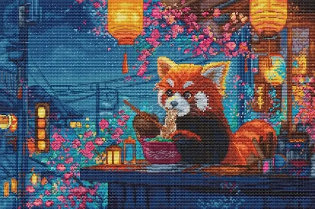 Leti Stitch LI 61-00 Twilight Feast borduurpakket 35x23 cm kaarslicht