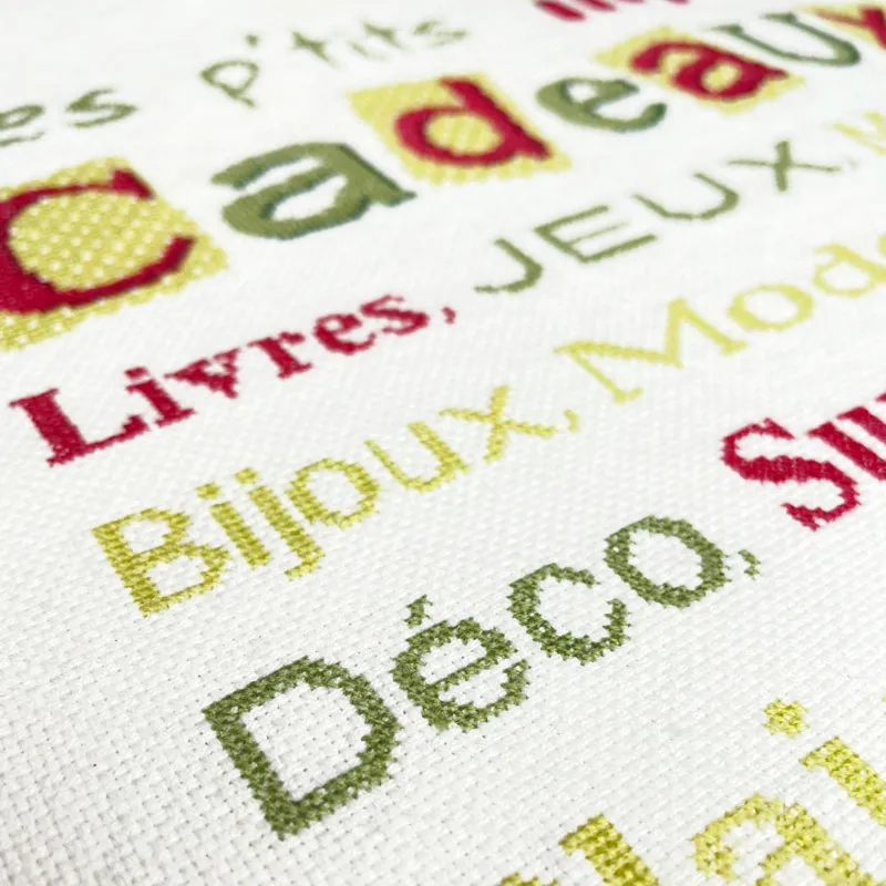 LiliPoints Cadeaux Bag borduurpatroon tas rood wit